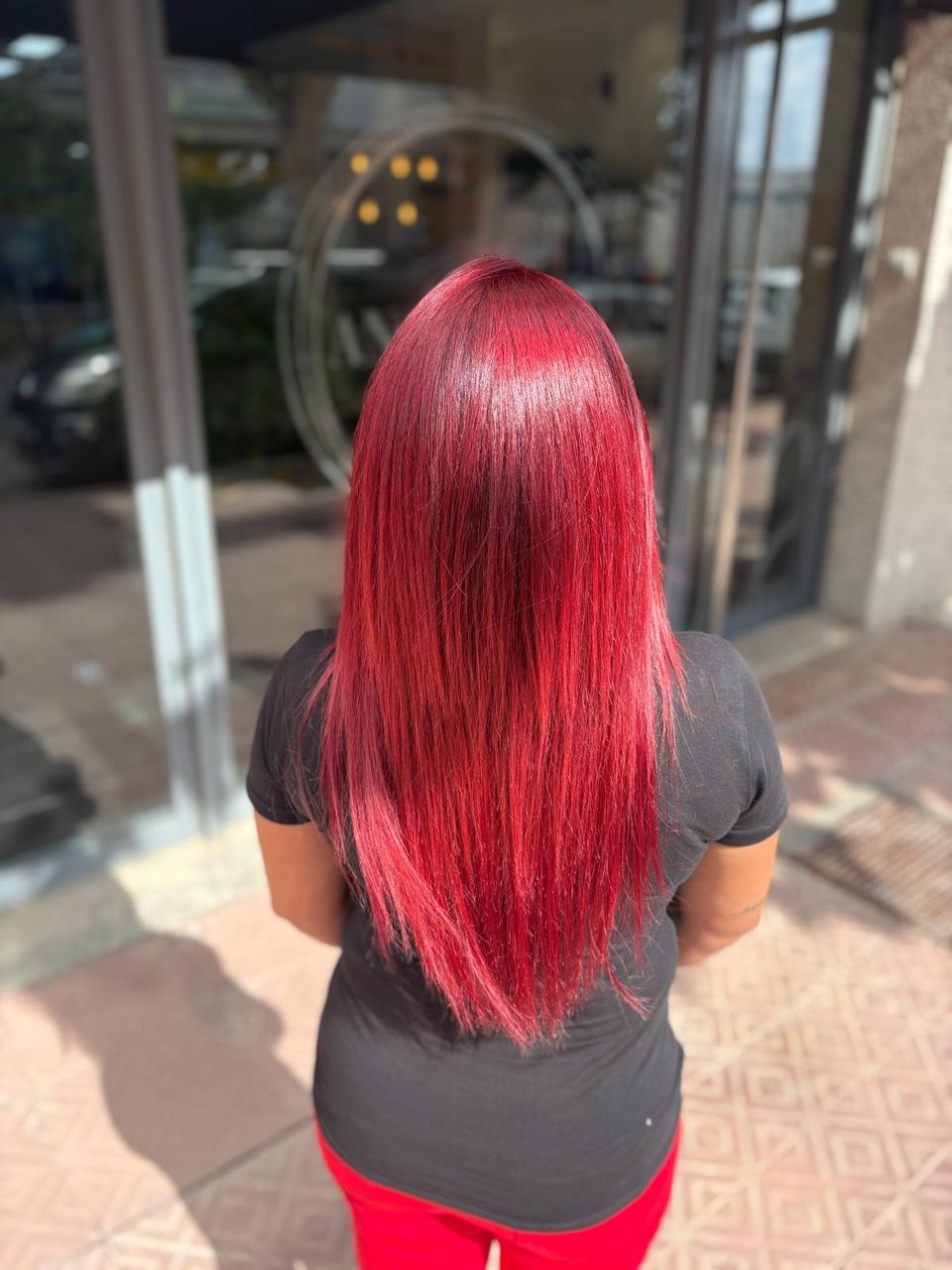 Rojo en Ana García Hairdresser